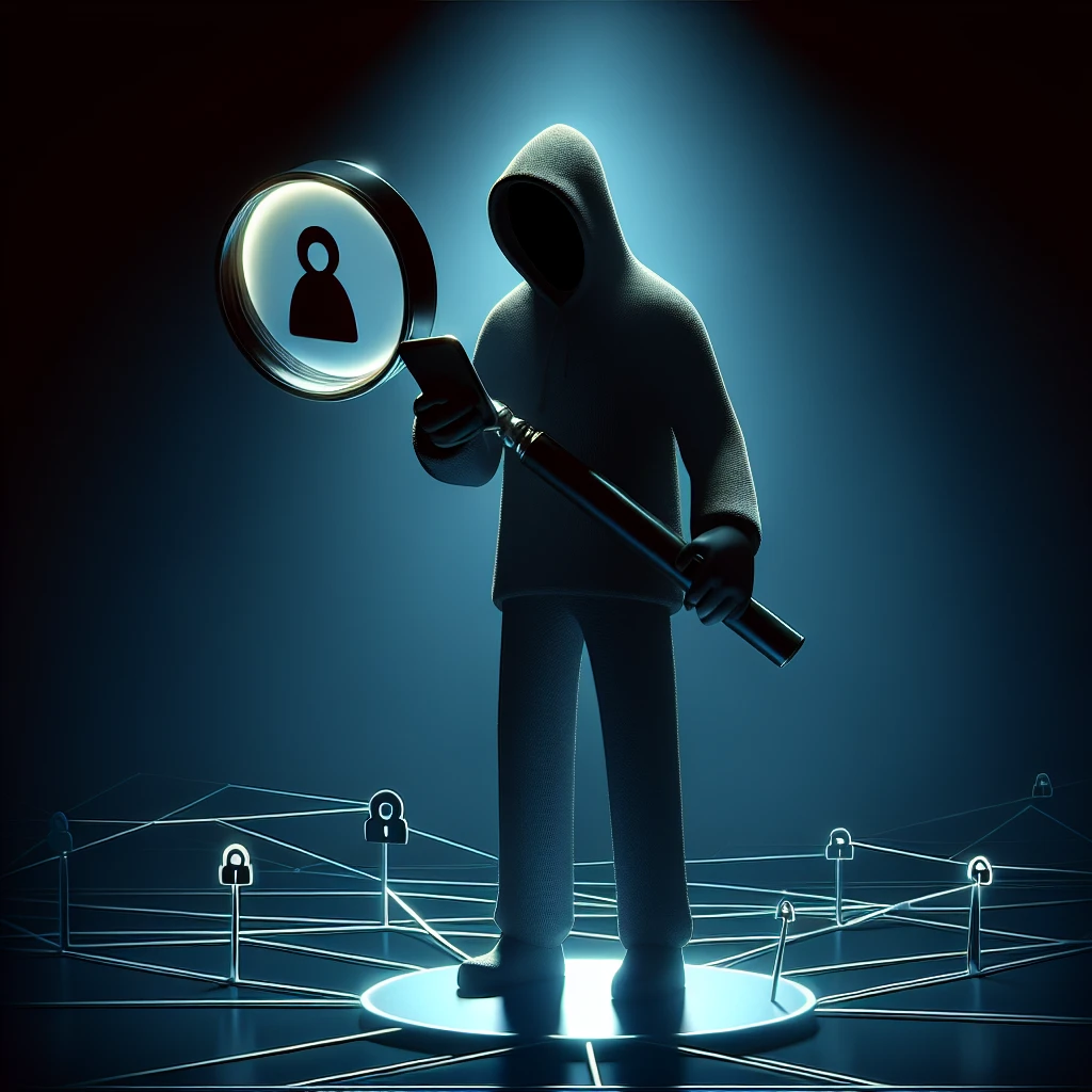 "Imagen ilustrativa de un usuario navegando en Instagram de manera anónima, mostrando la interfaz de la aplicación y elementos de privacidad, destacando la importancia de proteger la identidad online."
