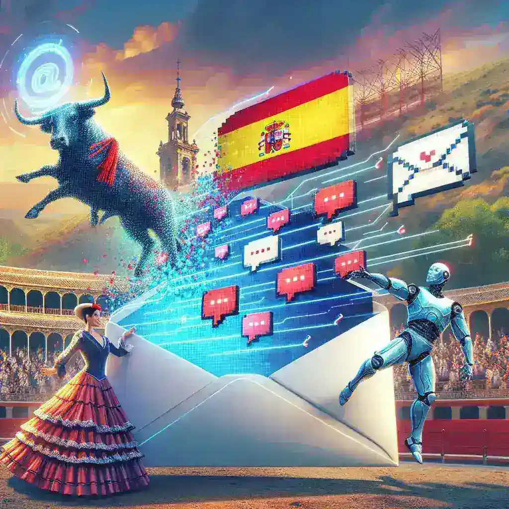 "Interfaz de Microsoft Outlook en español mostrando la nueva función de chat de inteligencia artificial para la gestión de correos electrónicos en España."